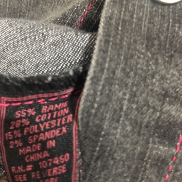 Vezucci Hot Pink Trim & Rhinestone Jean Jacket - Picture 8 of 8